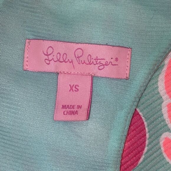 Lilly Pulitzer Cove Poolside Blue Love Birds Dress Size XS - Picture 9 of 11